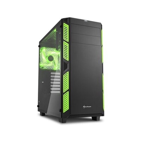  Kući&amp;scaron;te SHARKOON gaming, AI7000 Glass Green ATX, 3x 140mm LED Slike
