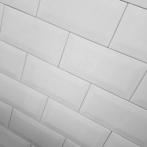 Zidna pločica Metro (10 x 20 cm, Bijele boje, Sjaj)