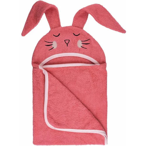 Bubaba hišna brisača z ušesi zajec 110x75 pink