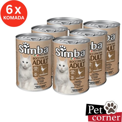 Simba za mačke, divljač, 6x415g &amp;ndash; premium obrok i u&amp;scaron;teda Slike