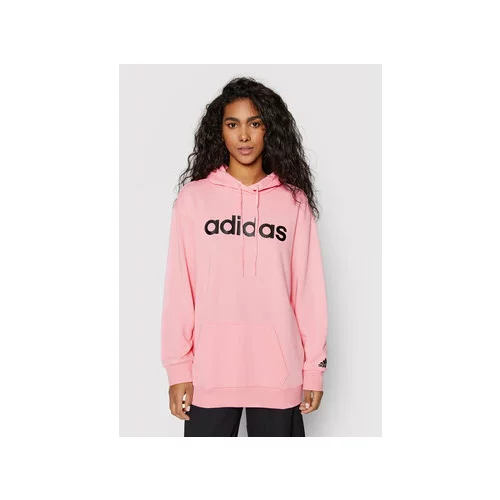 Adidas Dukserica za žene, boja: ružičasta, s kapuljačom, s tiskom