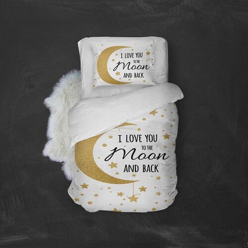  Dečija posteljina Love you to the moon beli, P-026 Cene