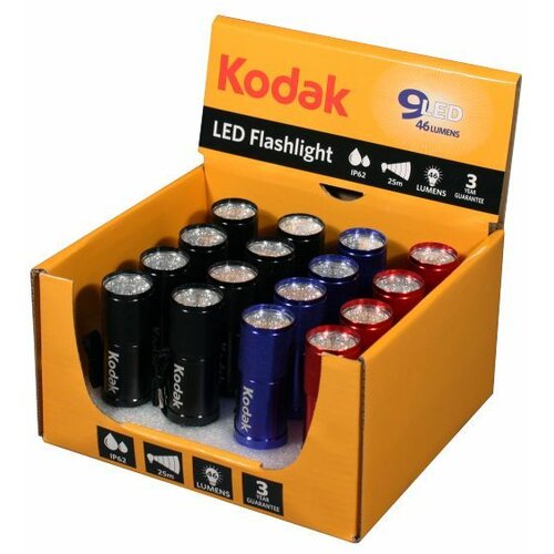 Kodak led baterijske lampe, crna, crvena i plava 16 kom sa baterijam ( 30413894 ) Slike
