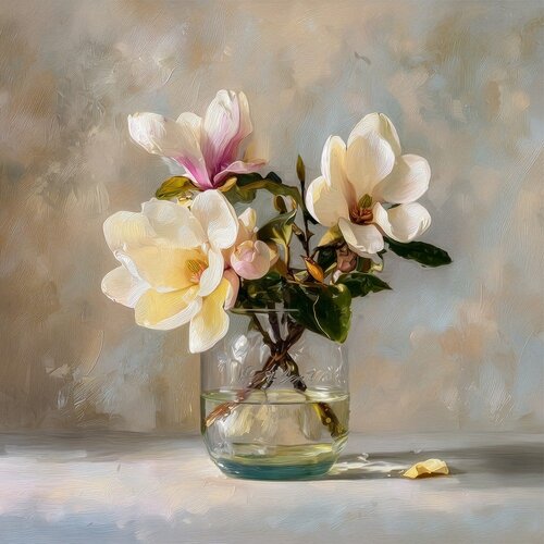 Styler Tiskana slika na platnu 32x32 cm Magnolias &amp;ndash; Slike