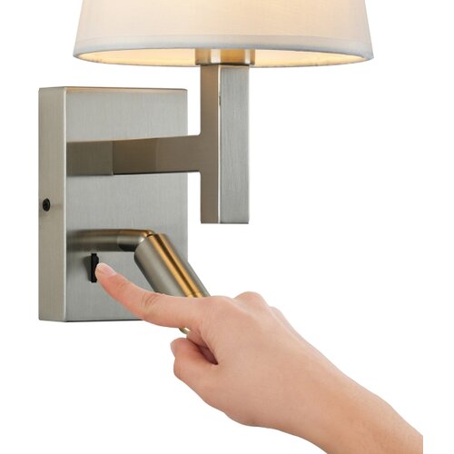  Brilagi - LED zidna lampa DEYA 1xE14/40W/230V + LED/3W bela/mat hrom Slike