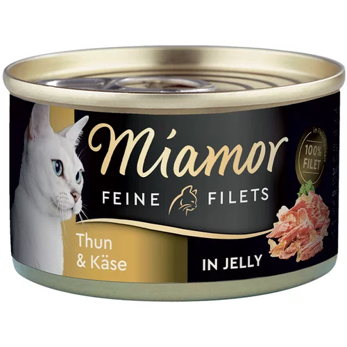 Miamor Ekonomično pakiranje Feine Filets 24 x 100 g - Tuna i sir u želeu