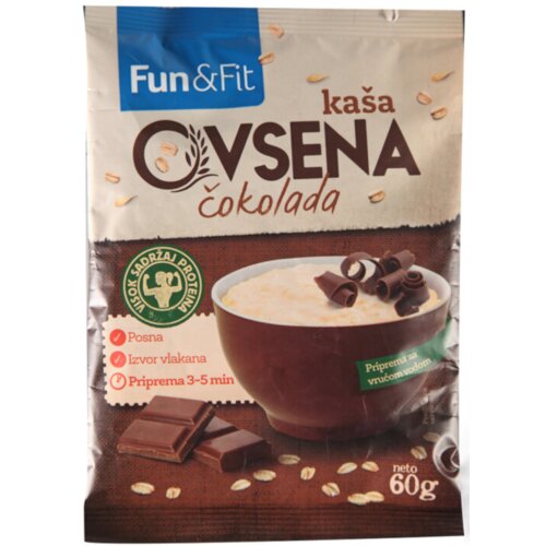 FUN&FIT FUN & FIT ovsena kaša čokolada 60g Cene