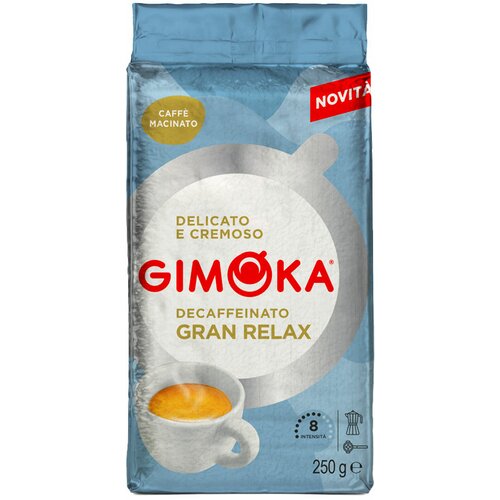 GIMOKA mešavina pržene mlevene kafe gran relax decaffeinato espresso 250g Slike
