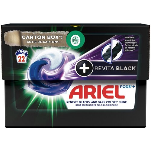 Ariel revita black kapsule za pranje veša, 22kom Slike