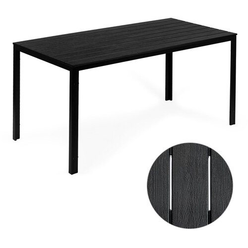 Modern Home stol za terasu 156 x 78 cm crni Slike