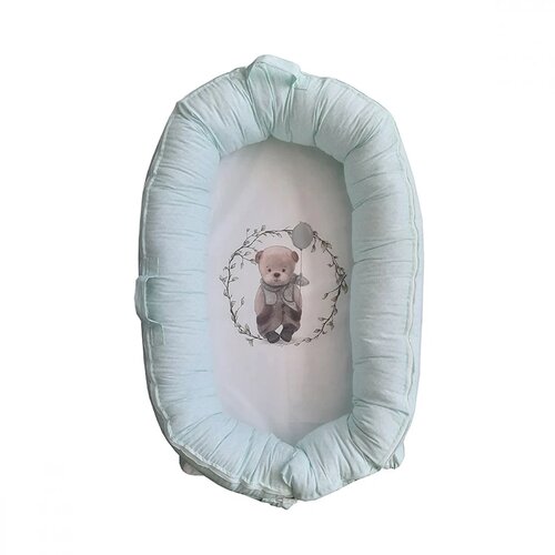 Baby Textil gnezdo za bebe Retro Mede, Mint Slike