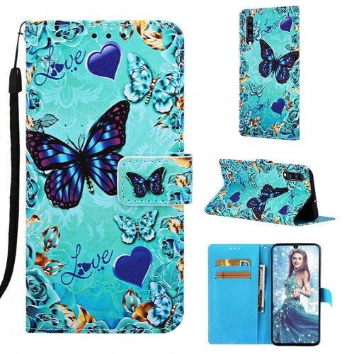 Onasi butterfly love preklopna torbica za samsung galaxy A70 A705 - modra Cene