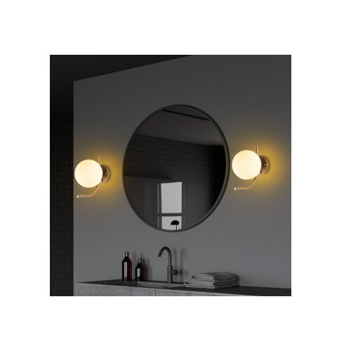 Opviq vall lamp zidna zlatno - bela lampa faruk 13726 Slike