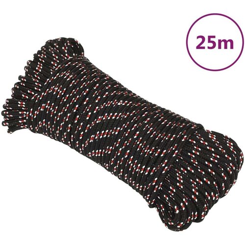  Brodski konop crni 4 mm 25 m od polipropilena Slike