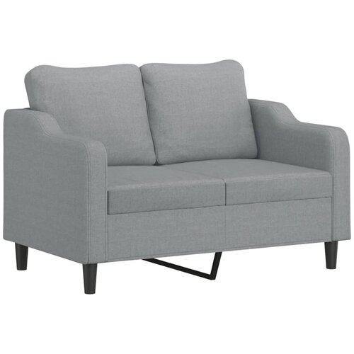  2-dijelni set sofa s jastucima svjetlosivi od tkanine Slike