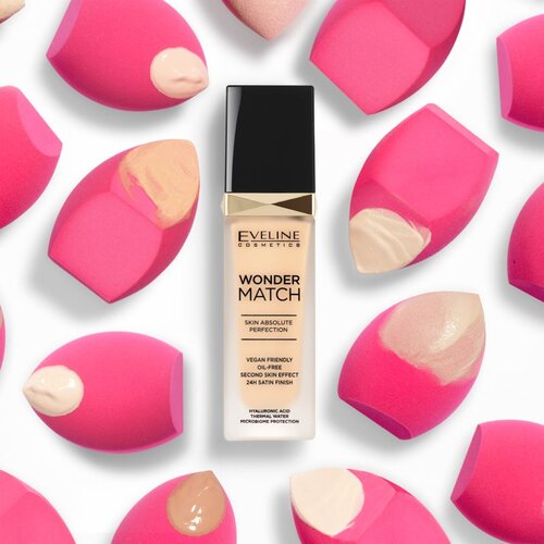 Eveline Wonder Match dolgoobstojni tekoči puder s hialuronsko kislino odtenek 15 Natural 30 ml Slike