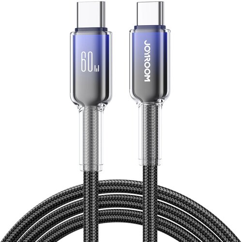 Joyroom KABEL USB-C NA USB-C 60W 1,2M CRYSTAL-CLEAR SERIJE ČRN, (22070577) Cene