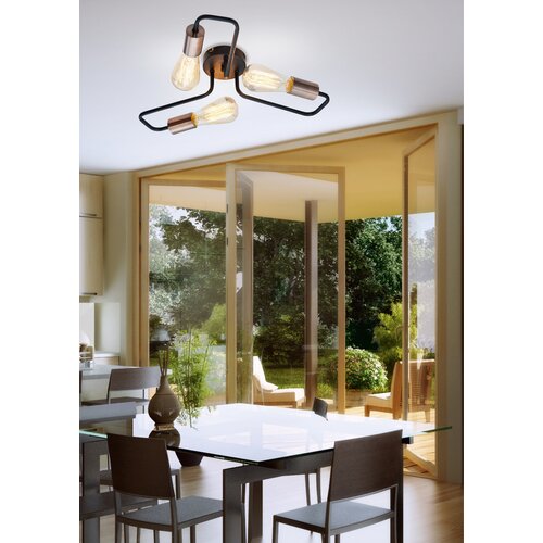 Candellux luster/visilica-herpe 3X60W E27 crna Slike