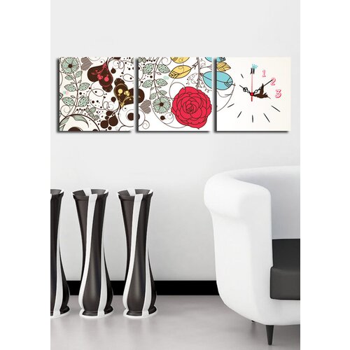 Wallity zidni sat 3P2828CS-4, 90x28 cm, 3 dela Cene