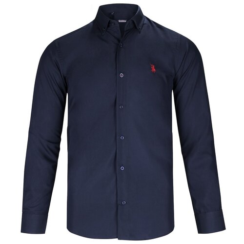 Dewberry G725 MEN&amp;#039;S SHIRT-PLAIN NAVY BLUE Slike