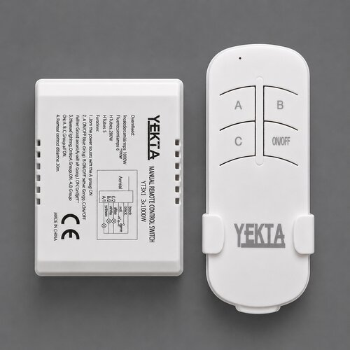  YEKTA YT-3X1 Bežični Daljinski Prekidač za Rasvetu &amp;ndash; 3 Kanala Slike