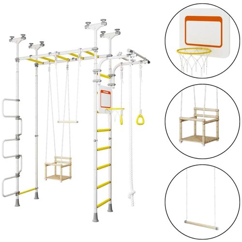 Monkey Gym Gimnastična lestev &ndash; telovadna, &scaron;vedska lestev za dom in otroke Pegas 2 - rumena, (5000077130) Cene