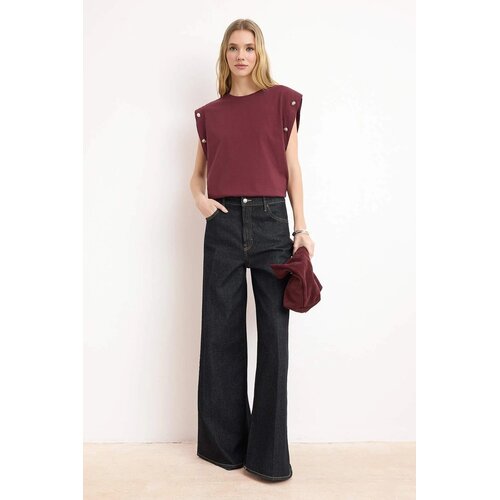 TRENDYOLMILLA Ženska majica TWOSS23TS00016, Bordo Cene