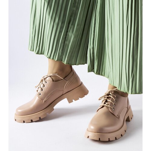 Gemre Beige matte finish shoes Charleston Cene