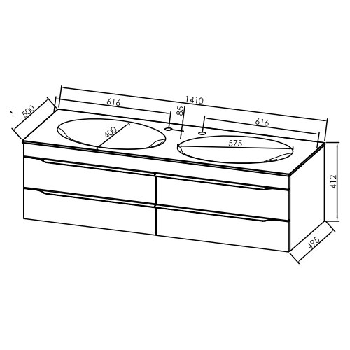 Kolpa San Kolpa ormarić Malaya M 1301mm Natur oak 573730 Slike