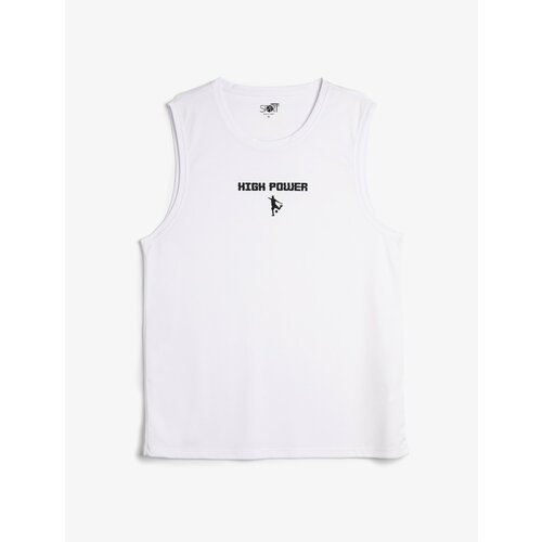 Koton Athletic Singlets with a Relaxed Cut Motto Printed Sleeveless Crew Neck. Slike