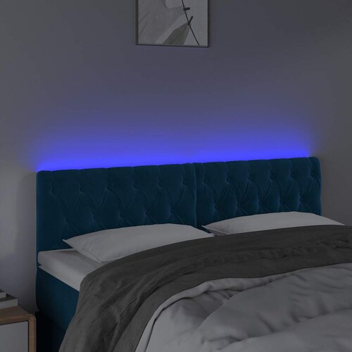  LED uzglavlje tamnoplavo 144x7x78/88 cm bar&amp;scaron;unasto Slike