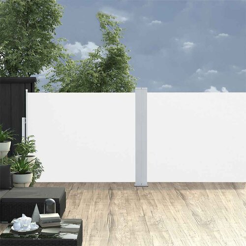 Maison Chic Zložljiva stranska tenda - Senčniki za teraso 140x1200 cm krem, (22039286) Slike