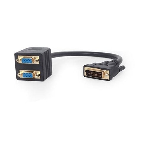 GEMBIRD EUROPE§Port:VGA Kabl§Port:DVI Kabl Video splitter Passive DVI-I male to dual VGA female splitter cable, 0.3 m, black, GEMBIRD, A-DVI-2VGA-01 Cijene
