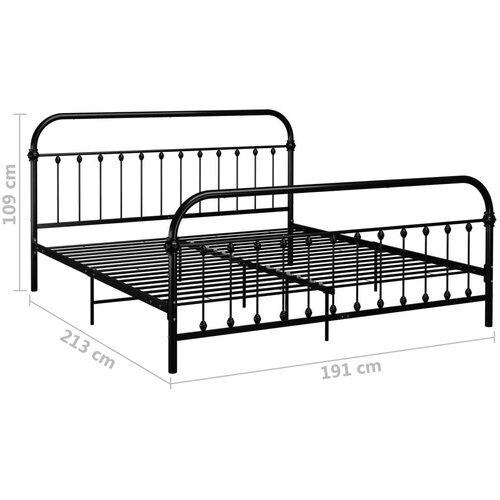 VidaXL Okvir za krevet crni metalni 180 x 200 cm Slike
