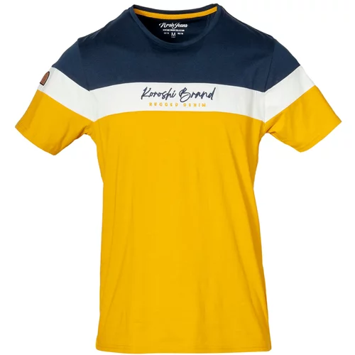 KOROSHI Majica mornarsko plava / žuta / bijela