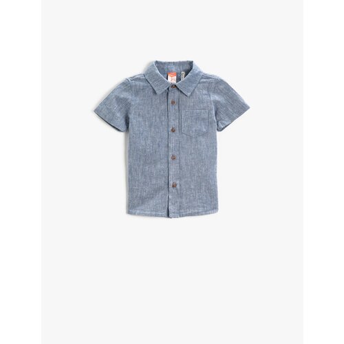 Koton Linen Blend Short Sleeve Shirt Slike