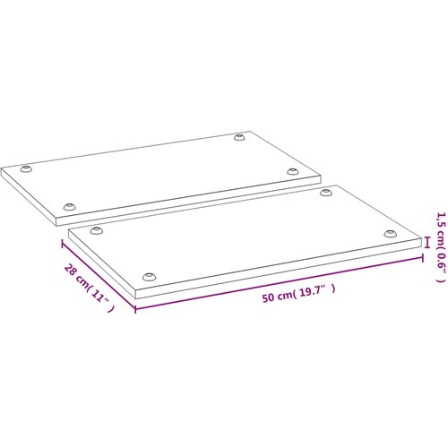  Poklopci za &amp;scaron;tednjak 2 kom 50 x 28 x 1,5 cm od bambusa Slike