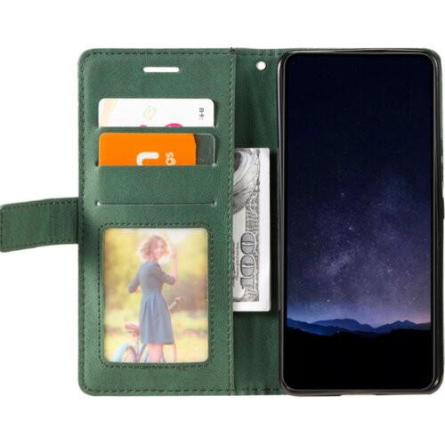 Chameleon Preklopna torbica (WLGO-Lines) za Samsung Galaxy S26 FE, zelena Slike