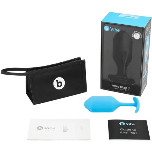 B-Vibe Analni čep - Snug Plug 3, svetlo moder Slike