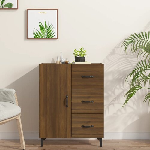  Komoda boja smeđeg hrasta 69,5x34x90 cm od konstruiranog drva Cijene