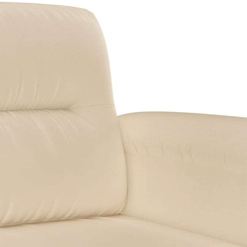 VidaXL 3-dijelni set sofa s jastucima krem od mikrovlakana Slike