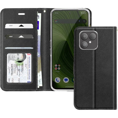 AVIZAR preklopna torbica za fairphone 6 z vgrajenim držalom za kartice in video stojalom, črna, (5000014865) Cene