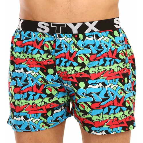 STYX Men's shorts art sports rubber graffiti (B1255)