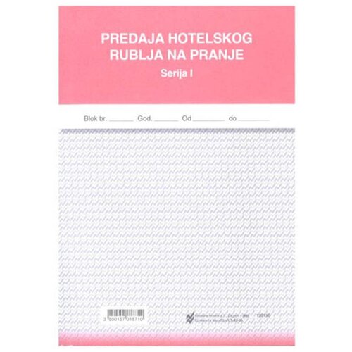 NARODNE NOVINE-UT XII-35 PREDAJA HOTELSKOG RUBLJA NA PRANJE; Blok 3 x 50 listova, 14,8 x 21 cm Cijene