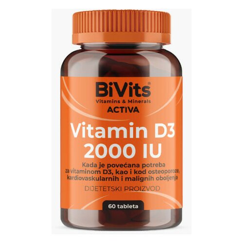 BiVits activa vitamin D3 2000 iu, 60 tableta Slike