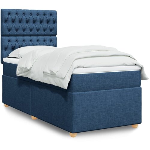  The Living Store Box spring postelja z vzmetnico modra 80x200 cm blago - Box Spring Postelja, (21458084) Slike