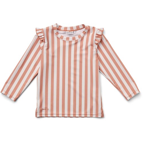 Liewood kopalna majica tenley stripe dusty coral/creme de la creme Cene