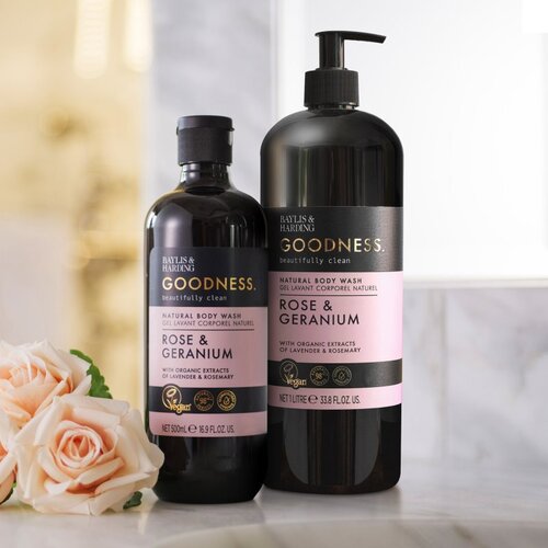 Baylis &amp;amp; Harding Goodness Rose &amp;amp; Geranium gel za prhanje 1000 ml Slike