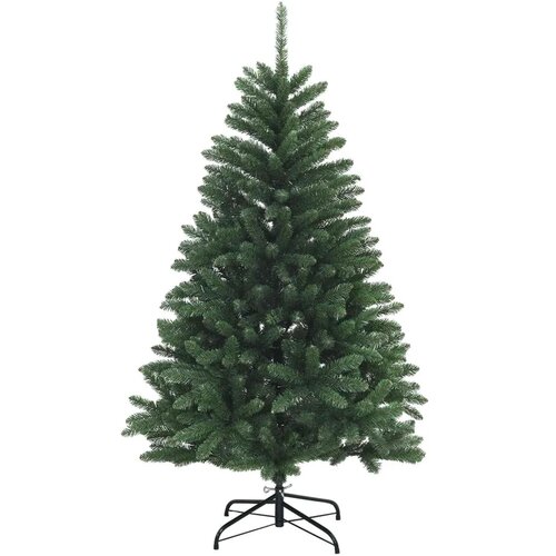  Umjetno božićno drvce s nogom 150 cm PVC Srednja zelena - Srednje zelena &amp;Oslash; 80 x 150 cm bez LED svjetala Slike