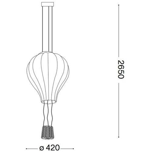 Ideal Lux luster na sajli dream big 1xE27/42W/230V prečnik 42 cm Slike